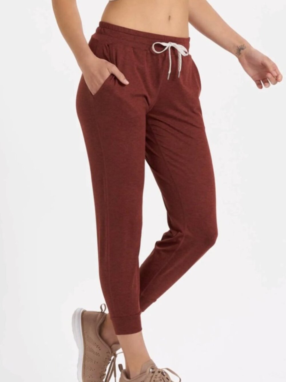 Vuori Performance Jogger, Brick Heather, Size Medium